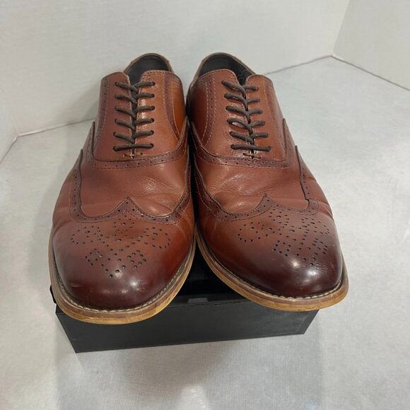 Stacy Adams Wingtip Oxford Dress Shoes Brown Leather Brogue 11M main image 5